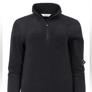 Black, Natural Reflections 1/4-zip fleece pullover for women, small